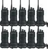A collection of ten black walkie-talkies arranged in two rows on a white background. Produktbild-Vorschau