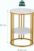 Relaxdays Beistelltisch Marmoroptik, 2 Ablagen, für Produktbild-Vorschau 4