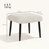 HOMCOM Sitzhocker Hocker mit weichem Sitzkissen Stahlbeinen Produktbild-Vorschau 3