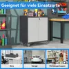Heavy-Duty Metall-Gartenschrank mit Rollen – robuster Produktbild-Vorschau 7