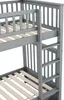 A close-up view of a gray wooden bunk bed with a ladder. Anteprima dell’immagine prodotto