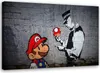 Leinwandbild polizist und spielfigur 60x40 cm Feeby grau Produktbild-Vorschau 1
