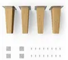 4x sossai® Holzfüße eckig - gerade Ausführung 15cm Eiche Produktbild-Vorschau 1