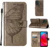 Moto G Stylus 5G 2021 Hülle, Schmetterling Prägung Flip Produktbild-Vorschau 1