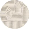 Teppium Tapis Rond 160 cm Crème, Shaggy Poils Longs, Doux, Voir les images du produit 1