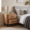 Table de chevet HWC-P42, commode de chevet, 2 tiroirs, MDF, Voir les images du produit 9