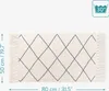 Navaris Boho Badematte 80x50 cm aus Baumwolle - Bad Teppich Produktbild-Vorschau 3