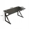 A black gaming desk with dimensions indicated. Náhled obrázku produktu