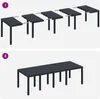 vidaXL Table de jardin anthracite 250 x 100 x 73 cm Voir les images du produit 5