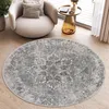 Tapiso Teppich VALLEY Rund Vintage Dunkelgrau Schlafzimmer Produktbild-Vorschau 1