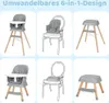 Ezebaby 6-in-1 Hochstuhl, Multifunktionaler Produktbild-Vorschau 5