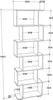 Mensola divisore in legno per scaffale bookshelf deco books Anteprima dell’immagine prodotto 4