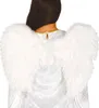 Back view of a person wearing white angel wings. Anteprima dell’immagine prodotto