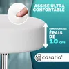 CASARIA® Tabouret de bureau blanc pivotant 360° hauteur Voir les images du produit 2