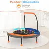COSTWAY Ø90 cm Kinder Trampolin, Minitrampolin mit LED Produktbild-Vorschau 3