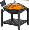 Deuba Braciere Rotondo Ø 55cm Attizzatoio Parascintille Anteprima dell’immagine prodotto 14