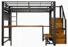 Letto a soppalco 140 x 200 cm con scrivania, porte USB e Anteprima dell’immagine prodotto 14