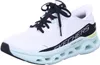 A white Skechers women's sneaker with black laces and accents. Voir les images du produit
