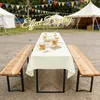 Biertafelhoezen, 10 stuks, ivoorwit, 260x110 cm, polyester, Productafbeelding-voorbeeld 3