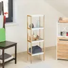 Relaxdays Regal mit 4 Fächern, HxBxT: 110x33x34cm, Badregal Produktbild-Vorschau 2