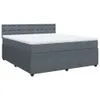 Boxspringbett mit Matratze Dunkelgrau 180x200 cm Samt Produktbild-Vorschau 1