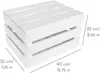 Creative Deco Weiße Holzkiste mit Deckel | 40 x 30 x 22 cm Produktbild-Vorschau 3