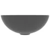 vidaXL Lavabo in Vetroceramica grigio chiaro rotondo Anteprima dell’immagine prodotto 8