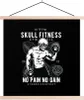 MuchoWow® Textilposter Gewichte - Skelett - Fitness - Retro Produktbild-Vorschau 1