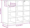 vidaXL Schuhschrank Sonoma-Eiche 77,5 x 30 x 67 cm Produktbild-Vorschau 7