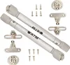 A set of two silver gas springs with mounting hardware and screws, laid out on a white background. Náhled obrázku produktu
