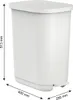 A white pedal bin with dimensions indicated. Produktbild-Vorschau