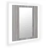vidaXL Armoire à miroir LED gris Sonoma 40x12x45 cm Bois Voir les images du produit 1