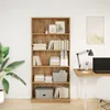 vidaXL Bücherregal Artisan-Eiche 80x24x176 cm Holzwerkstoff Produktbild-Vorschau 3