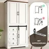 Armoire haute pour cuisine et salon, 180 x 80 cm, avec Voir les images du produit 7