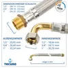 tecuro Flexschlauch Panzerschlauch DN 13 - 1/2 ÜWM-Bogen Produktbild-Vorschau 3