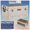 Beige Plastikkiste mit Trucky Logo, geschlossen und offen Produktbild-Vorschau
