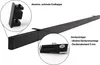 A black curtain rail with close-up views of its end cap and mounting bracket. Anteprima dell’immagine prodotto