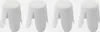 Four white stools are arranged in a row against a plain white background. Produktbild-Vorschau