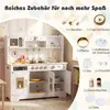 COSTWAY dětská kuchyňka, dřevěná kuchyňská sada s Náhled obrázku produktu 4