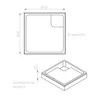 Schulte Duschwanne Adria mit Wannenträger und Ablauf, 90x90 Produktbild-Vorschau 3