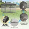 A gazebo with various features highlighted by callout circles and text. Produktbild-Vorschau