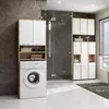 Mobiletto da bagno 2D con storage Bianco e Rovere Artisan Anteprima dell’immagine prodotto 4