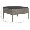 vidaXL 9-tlg. Garten-Lounge-Set mit Auflagen Poly Rattan Produktbild-Vorschau 8