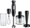 A set of kitchen appliances including a hand blender and its accessories, arranged on a white background. Produktbild-Vorschau