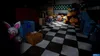 A dimly lit room with a checkered floor, featuring several animatronic characters and boxes. Náhľad obrázku produktu