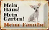 vianmo Blechschild 12x18 cm Hund Chihuahua mein Haus Garten Produktbild-Vorschau 1