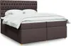 Boxspringbett mit Matratze Dunkelbraun 200x200 cm Stoff Produktbild-Vorschau 2
