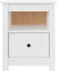 vidaXL Stolik nocny biały 40x35x49 cm lite drewno sosnowe Podgląd zdjęcia produktu 5