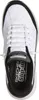Top-down view of a white Skechers slip-on shoe. Voir les images du produit