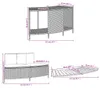 vidaXL Whirlpool-Umrandung Schwarz Poly-Rattan und Produktbild-Vorschau 8